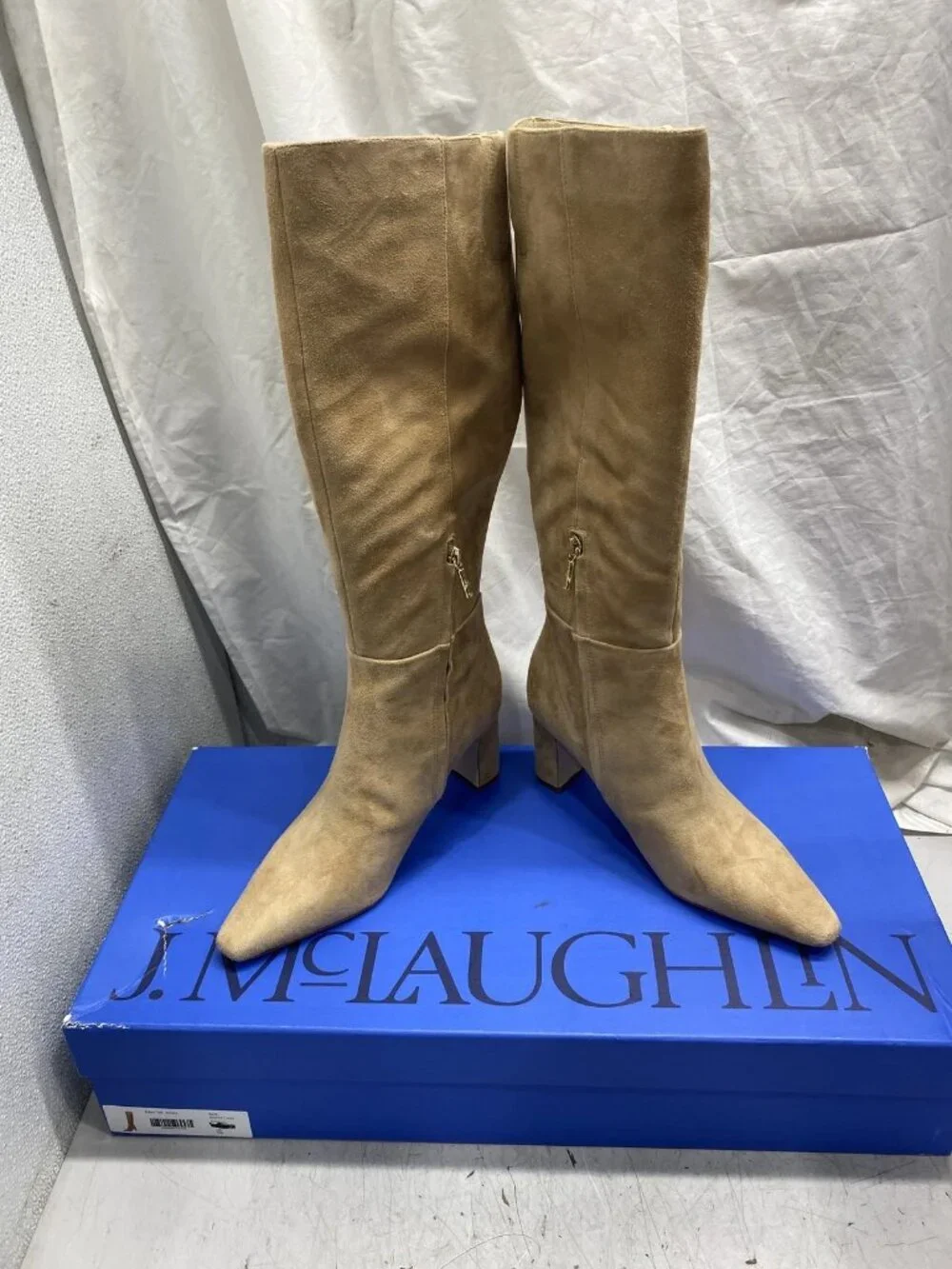 NEW J.McLaughlin Eden Tall Boots Sand Suede US W7